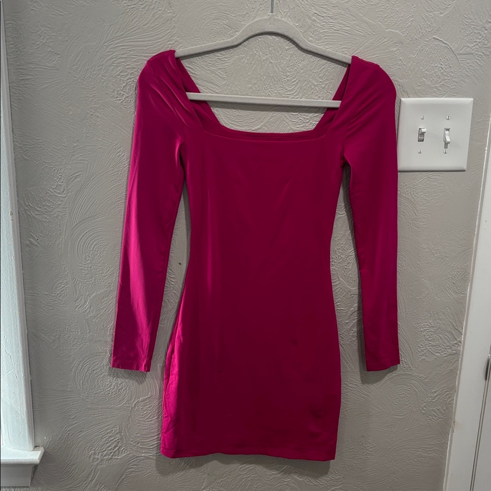 Babaton Aritzia Body Contour Pink Mini Dress
